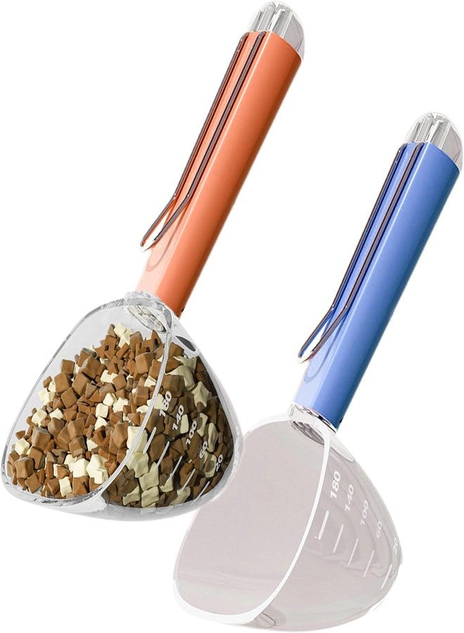 Fennec Mart Multi Use Magnetic Food Bag Clip & Measuring Spoon Durable Clear Clamp for Pet Food, Rice, Coffee Ideal for Kitchen or Pet Feeding Station (Multi Colour) (2) - Image 1